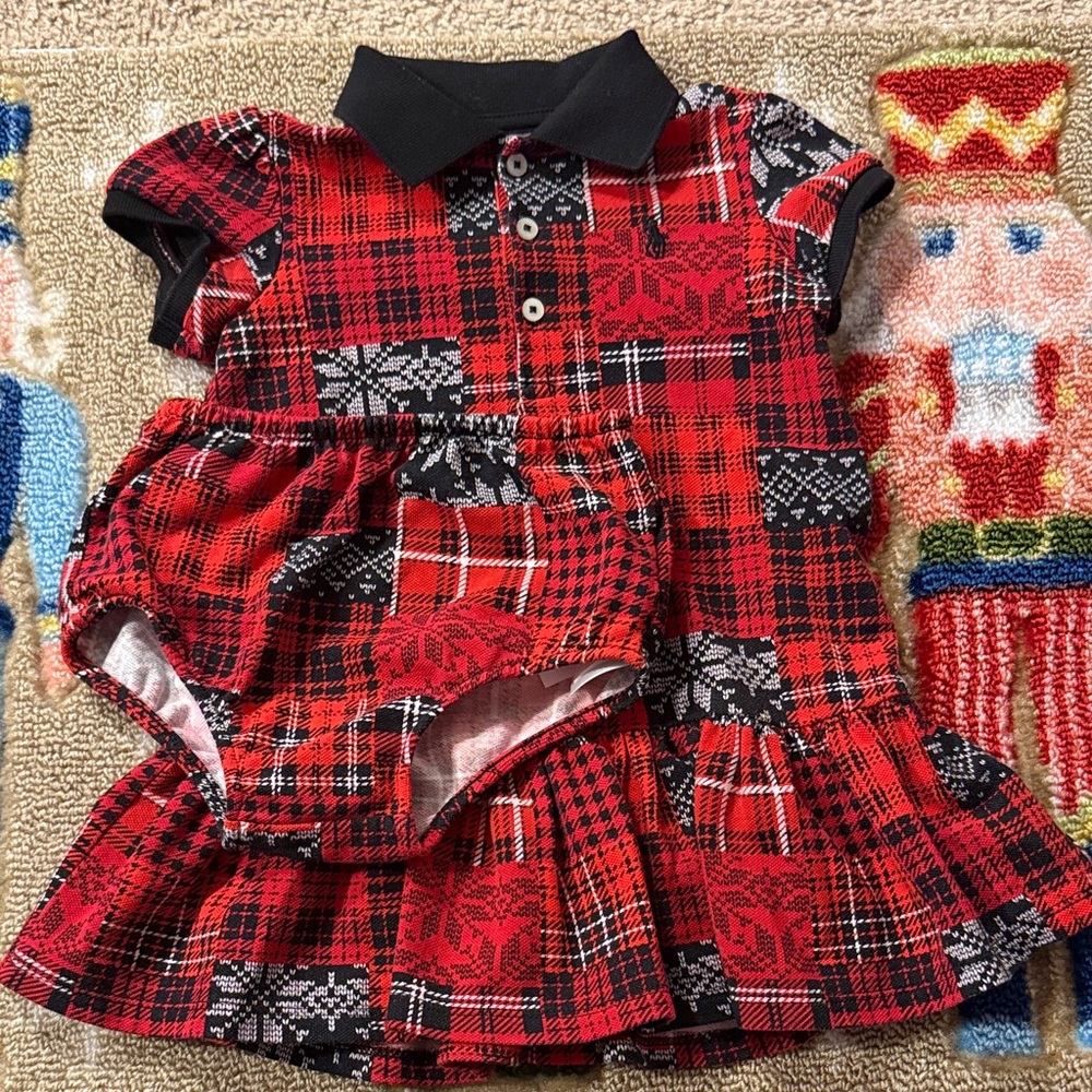 Polo by Ralph Lauren Red and Black Kids Matching Set